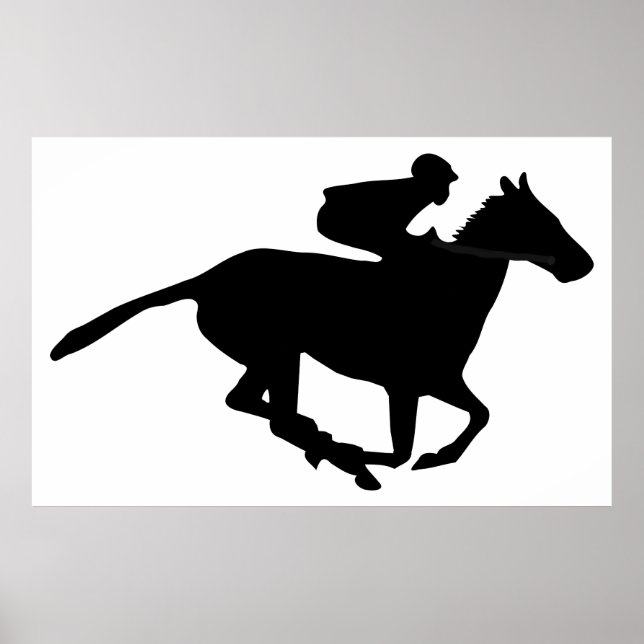 Horse Tävla Pictogram Poster (Framsidan)