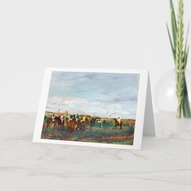 Horse Tävling, Edgar Degas Kort (Framsida)