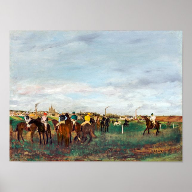 Horse Tävling, Edgar Degas Poster (Framsidan)
