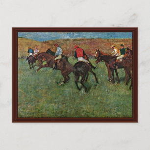 Horse Tävling före Edgar Degas-stadiets början Vykort