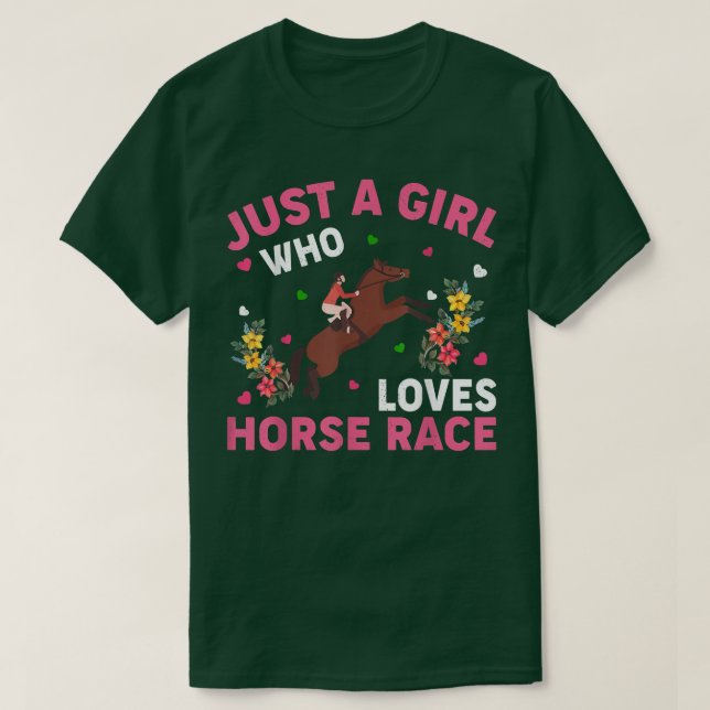 Horse Tävling idrottar bara Älskare en flicka som  T Shirt (Design framsida)