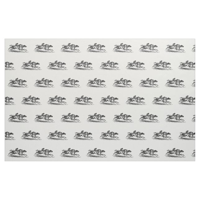 Horse Tävling Toile Tyg (Fat Quarter)