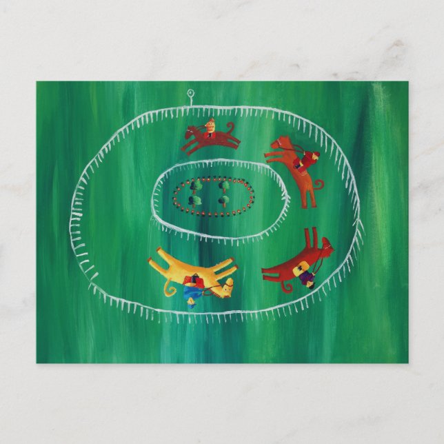 Horse Tävling Vykort (Framsida)