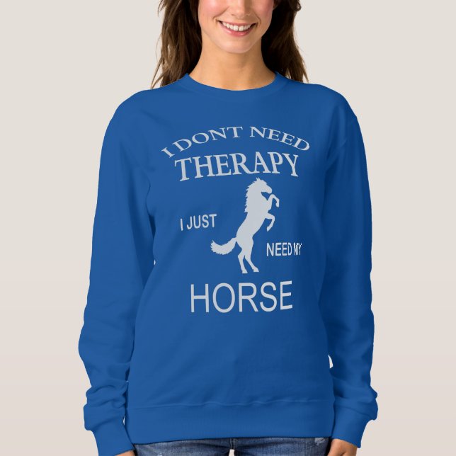 HORSE TEERAPY Funny Horse Lovers Horse Therapist  T Shirt (Framsida)