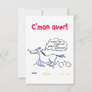 Horse Theme Texas BBQ Party Humora-inbjudningar Inbjudningar