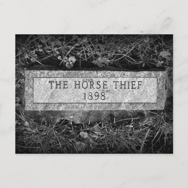 Horse Thief Gravestone Vykort (Framsida)