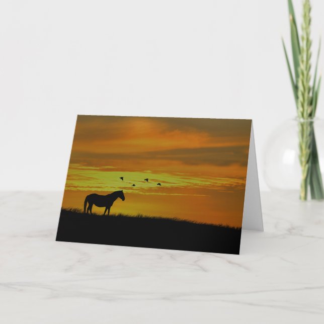 Horse Thinking of You Kort (Framsida)