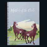 Horse Thmet Land Westerna Rustic Bröllop Anteckningsbok<br><div class="desc">Två vattenfärgsbruna hästar i närheten av en landskapsliknande bakgrund på denna vackra,  dammiga blåtemade bröllop-artikel. En del av en större samling omfattar den här uppsättningen bröllopsinbjudningar (budgetinbjudningar och vanliga) inbjudningskort för möhippa,  brudens sida-gåvor till bridisor,  Maid of honor och Mor av brud och brudgumm,  märkre,  etiketter och annat.</div>