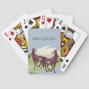 Horse Thmet Land Westerna Rustic Bröllop Casinokort