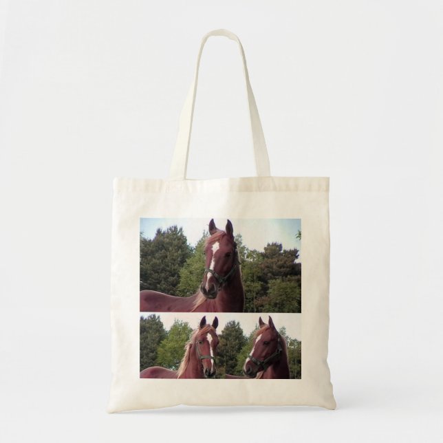 Horse Tote Bag Tygkasse (Framsidan)