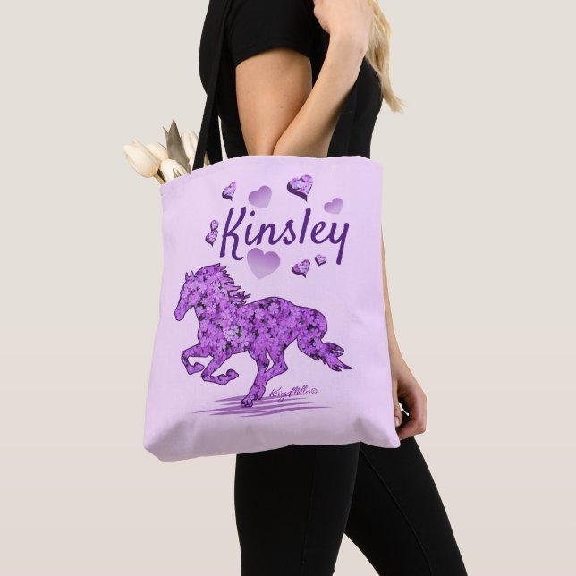 Horse Tote Bag Tygkasse (Närbild)