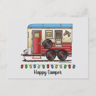 Horse Trailer Camper Vykort