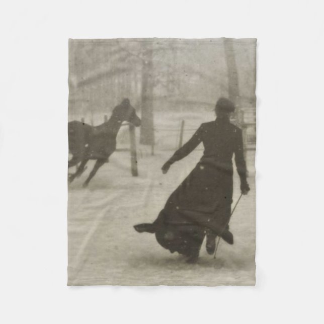 Horse Trainer av Felix Thiollier 1899 Fleecefilt (Framsidan)