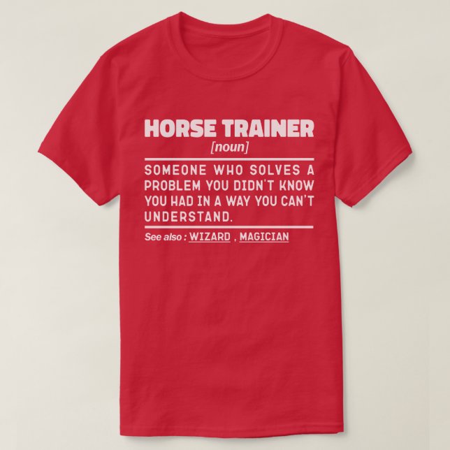 Horse Trainer Noun Funny Riding Instructor Humor  T Shirt (Design framsida)