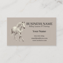 Horse Trainer Riding Lessons  Business Card Visitkort