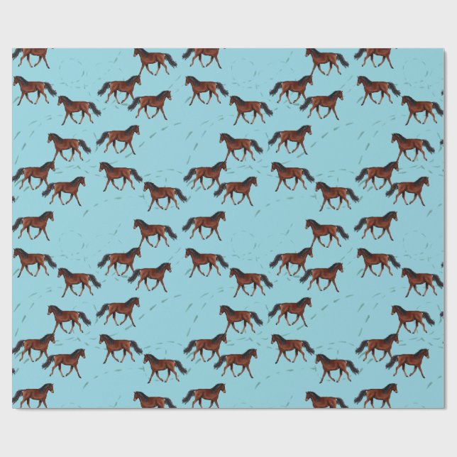 Horse Trot Presentpapper (Platt)