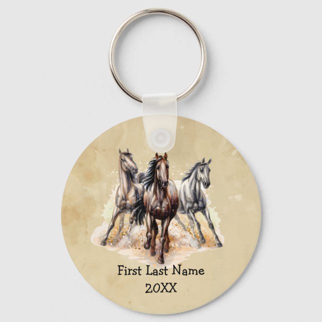 HORSE: Trusts FRIEND for life Quote Award Nyckelring (Baksida)
