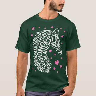 Horse Typography Ord Art Girls  E T Shirt