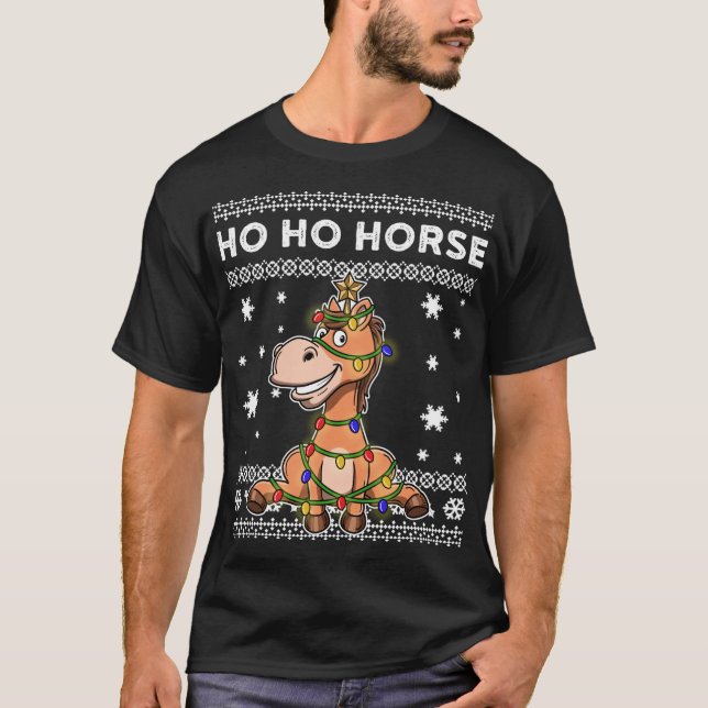Horse Ugly jul Sweater T Shirt (Framsida)