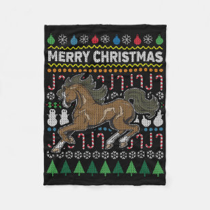 Horse Ugly jul Sweater Wildlife Series Fleecefilt