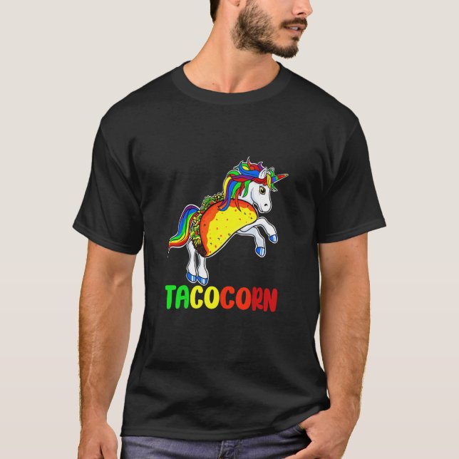 Horse Unicorn Taco Mexican Festival T Shirt (Framsida)