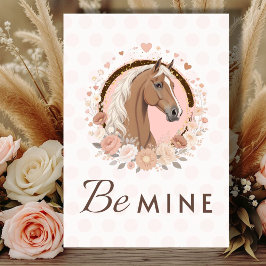 Horse Valentine Haflinger  Helgkort