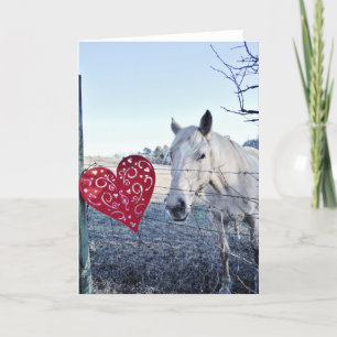 HORSE Valentine Hjärtat Helgkort