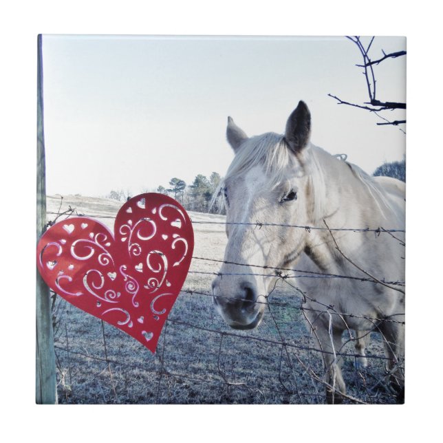 HORSE Valentine Hjärtat Kakelplatta (Framsidan)