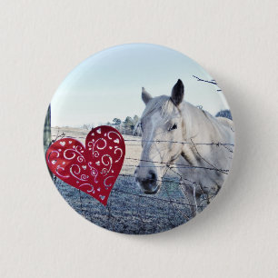HORSE Valentine Hjärtat Knapp