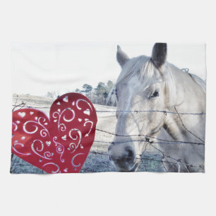 HORSE Valentine Hjärtat Kökshandduk