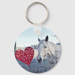 HORSE Valentine Hjärtat Nyckelring