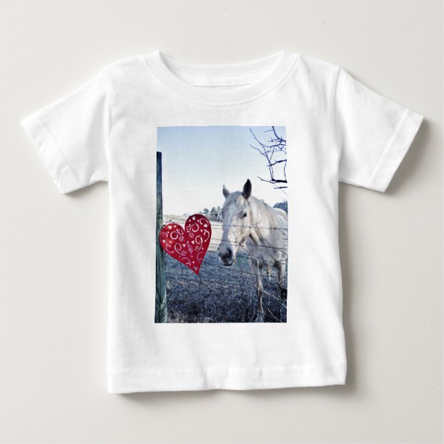 HORSE Valentine Hjärtat Tee (Framsida)