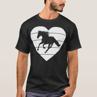 Horse Valentines day Heart Women Horse Lover Eques T Shirt