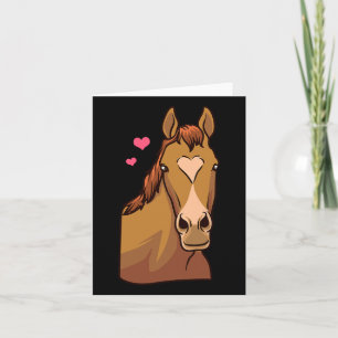 Horse Valentines day Shirt Heart Pony Horseback Ri Kort