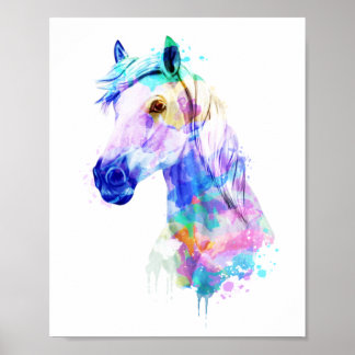 Horse vattencolor, Horse Painting, Horse Art Print Poster