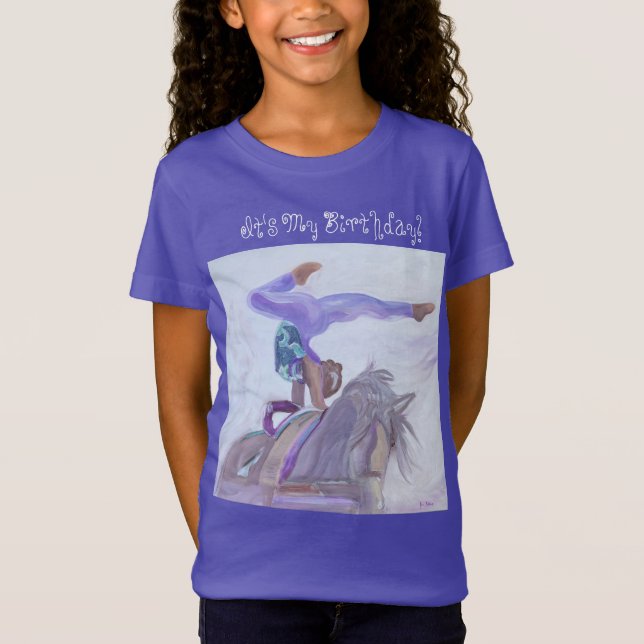 Horse Vaulting Birthday Kid T Shirt (Framsida)