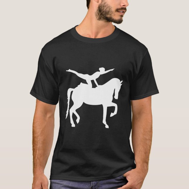 Horse Vaulting Girl T Shirt (Framsida)