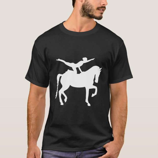 Horse Vaulting Girl T Shirt (Framsida)