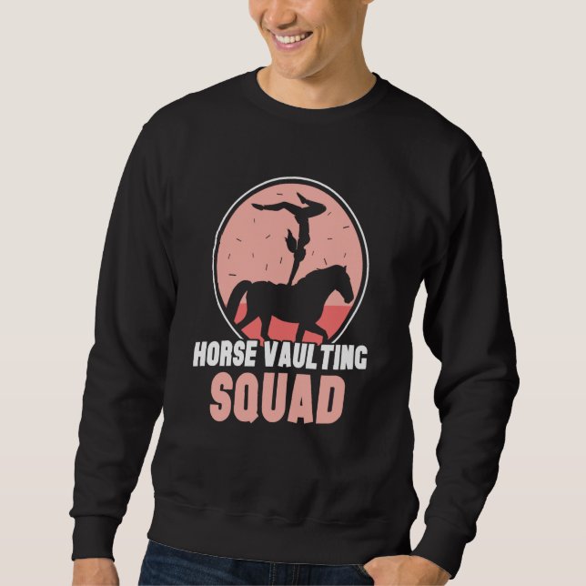 Horse Vaulting Squad Hobby Horses Equestrian Vault Lång Ärmad Tröja (Framsida)