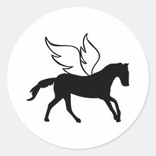 Horse - Vingar Runt Klistermärke