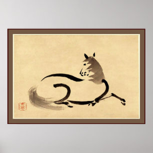 Horse ~ Vintage Japanska Poster