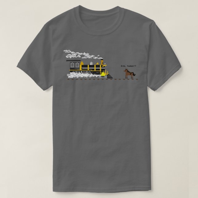 Horse Vs Tåg 1 T Shirt (Design framsida)
