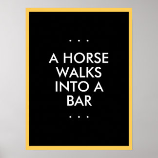 Horse Walks Into a Pub Poster