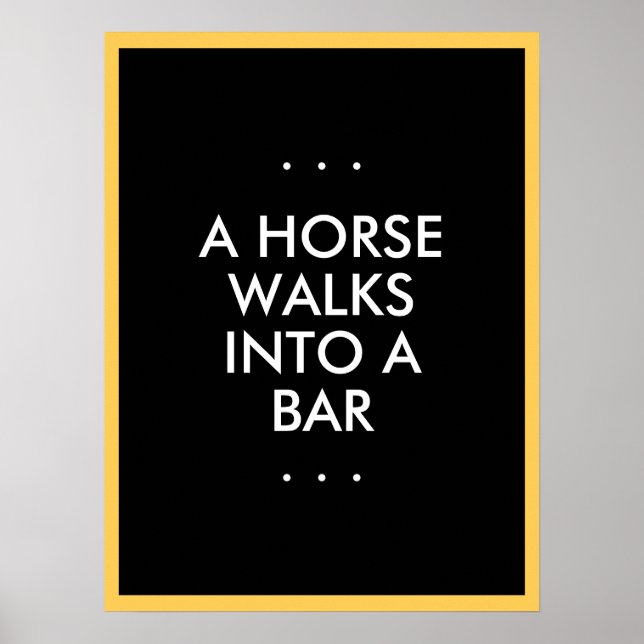 Horse Walks Into a Pub Poster (Framsidan)