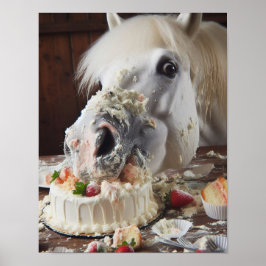 Horse Wall Art, Horse Födelsedagsfest, Funny Horse Poster