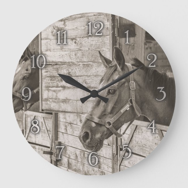 Horse wall clock stor klocka (Framsida)