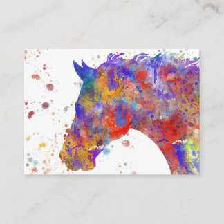 Horse Watercolor Visitkort