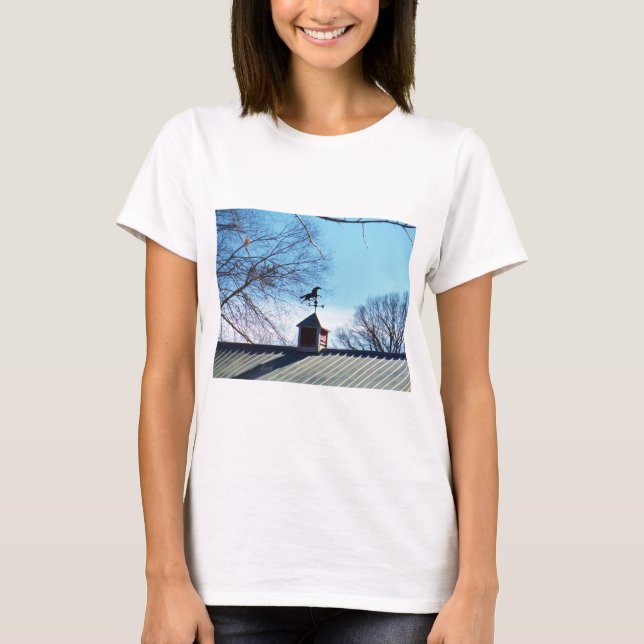 Horse Weather Vane Blå himmel T-shirt (Framsida)