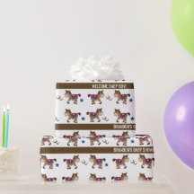 Horse Western Boy Shower Nyfödd bebis