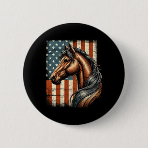 Horse Western Farm American Flagga Knapp